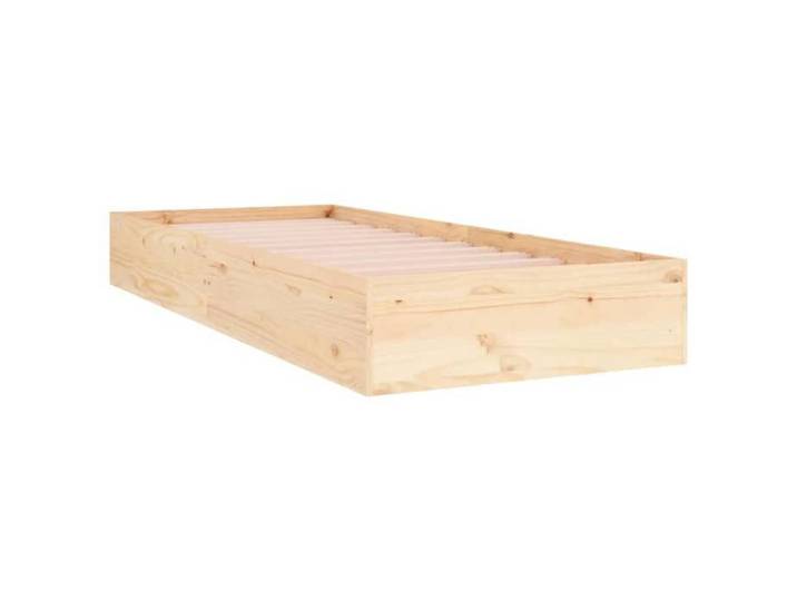 (En Promotion)Lit 1 PERSONNE 90x190cm Cadre de lit Contemporain sans matelas bois massif 90x190cm L243980