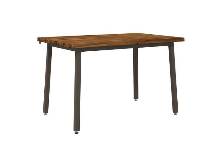 vidaXL Esstisch 140 x 70 x 75 cm 140x70x75 cm Massivholz Akazie Natur und Kaffee