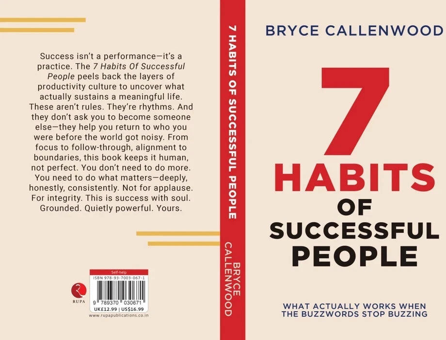 Rupa Publications 7 Habits of Successful People by Bryce Callenwood - Paperback Self-Help Book - Practical Habits for Lasting Success