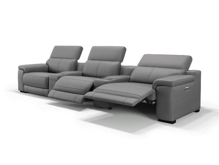 Ledersofa 3-Sitzer SORA Kinocouch Sofa Relaxfunktion