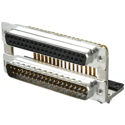 D-SUB DP 74 BUST - D-SUB, Dual Port, Buchse-Stecker, 2x37-polig
