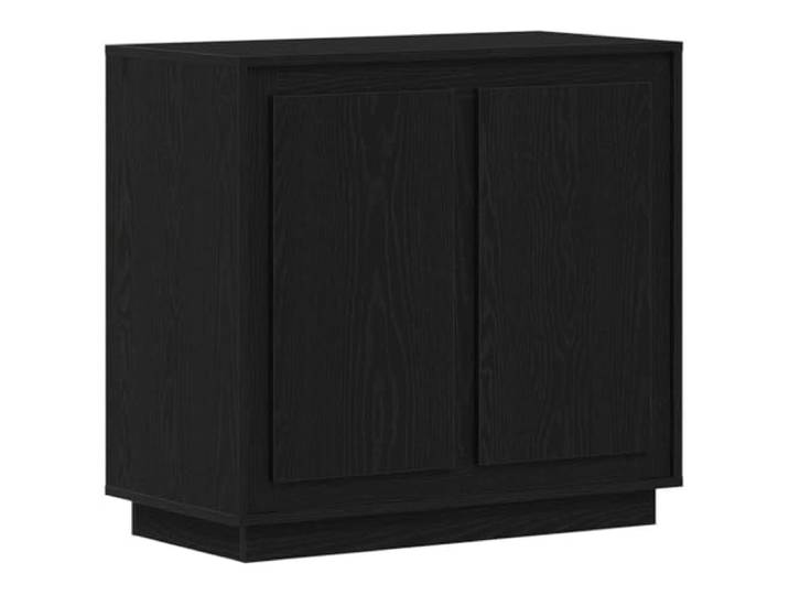HGFDVCMR Sideboard Schwarz Eichen-Optik 80x40x75 cm Holzwerkstoff Modernes Kommoden-Design mit 2 Türen für Wohnzimmer und Esszimmer. Ordnung und Stil aus robustem Holzwerkstoff.