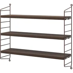 String Pocket Wandregal Holz Dunkle Eiche/Dunkelbraun
