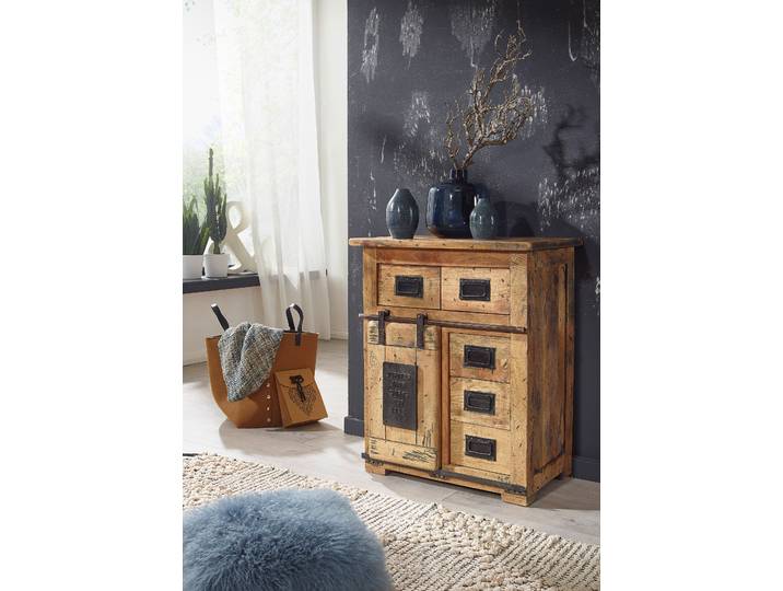 Commode massive - 5 Tiroirs 70 x 85 x 45cm Marron
