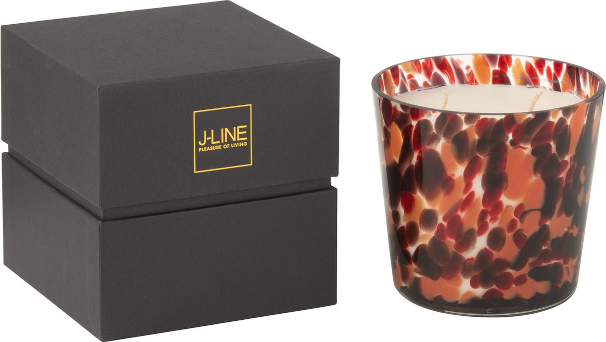 J-Line geurkaars Noa Magnificent Birch rood klein