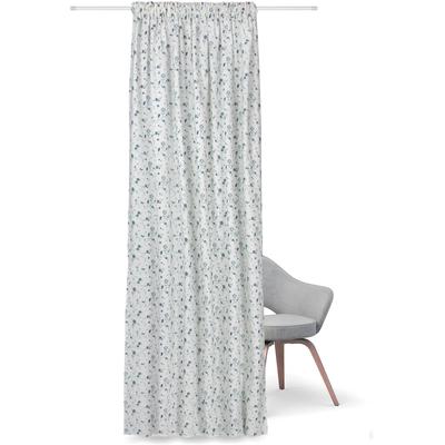 Gardine GERSTER "Madina" Gr. 1, blau, B:140cm H:245cm, Wirkware, Baumwolle, Gardinen, Gardine, Fertigschal aus Baumwolle