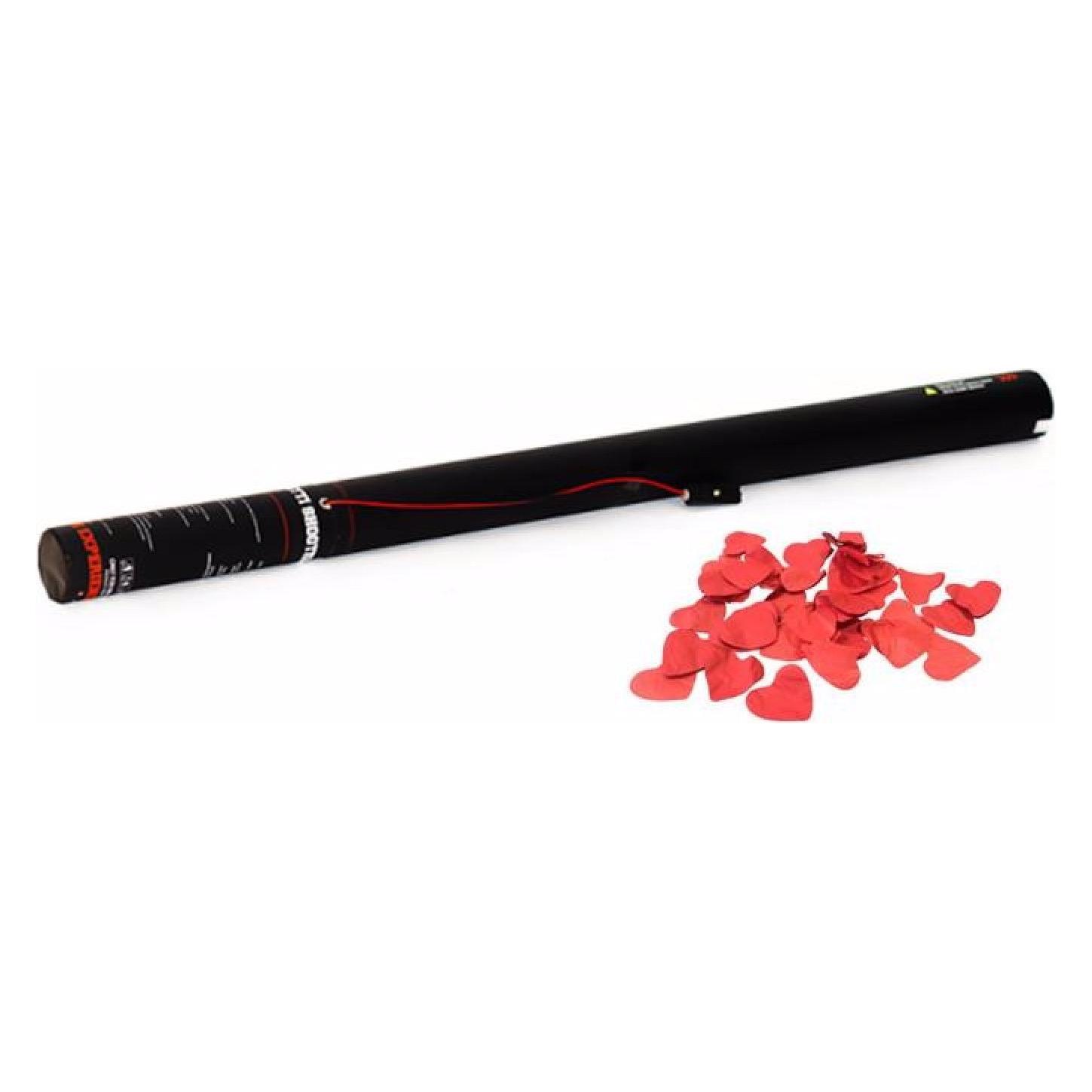 TCM Konfetti-Ladung elektrisch 80cm, rote Herzen (51708590)