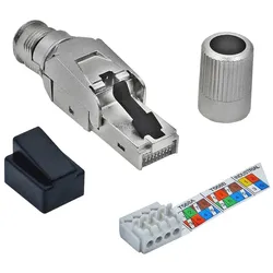 EFB-Elektronik Feldkonfektionierbarer Stecker RJ45 Cat.8.1 2000MHz 40 GBit AWG22-27 geschirmt werkzeuglos