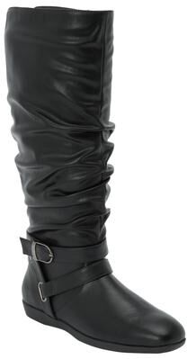 Women's The Arya Wide Calf Boot by Comfortview in Black (Size 7 M)