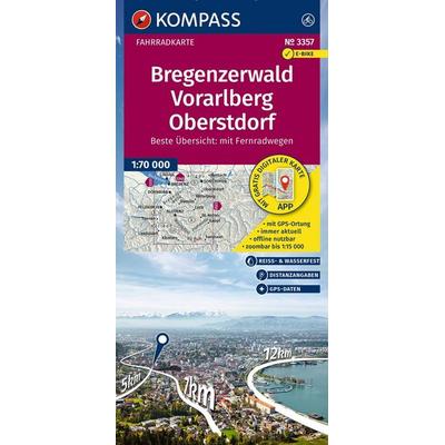 KOMPASS Fahrradkarte 3357 Bregenzerwald, Vorarlberg, Oberstdorf 1:70.000, Sonstige von , KOMPASS Freytag & Berndt, 978-3-99154-349-7