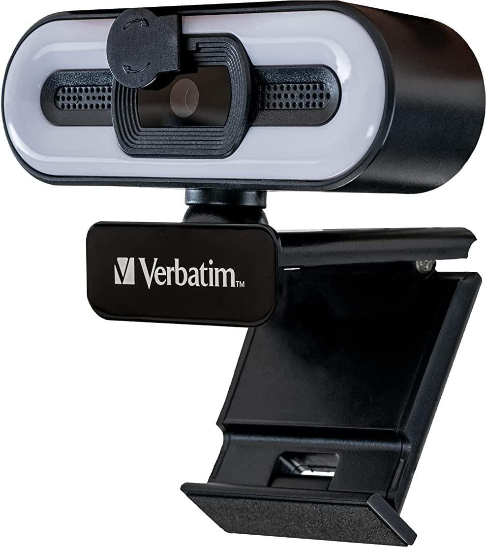 Verbatim Webcam AWC-02 met microfoon en licht, Full HD 1080p