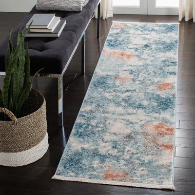SAFAVIEH Shivan Modern & Contemporary Abstract Blue/Ivory Rug