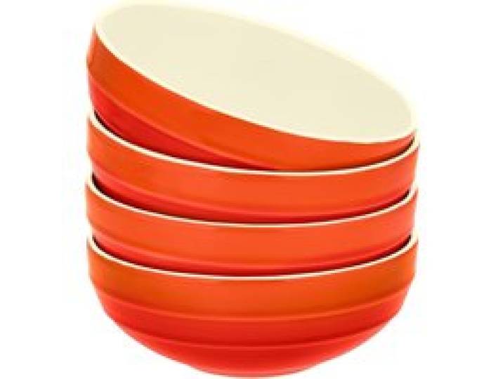 SILVERCREST® Bol de service ou Set de coupelles (Set de 4 bols à snacks, orange)
