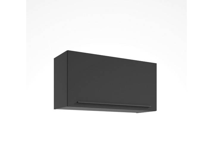 P & B Küchenoberschrank, Schwarz, 1 Fächer, 100x50x34.6 cm, hängend, Küchen, Küchenmöbel, Küchenschränke, Küchenoberschränke