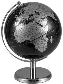 "Costway 8"" World Globe Modern Decorative Tabletop Earth Globe-Silver"