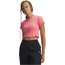 UNDER ARMOUR Rival Rib Baby Tee Trainingsshirt Damen 600 - bittersweet pink/white M