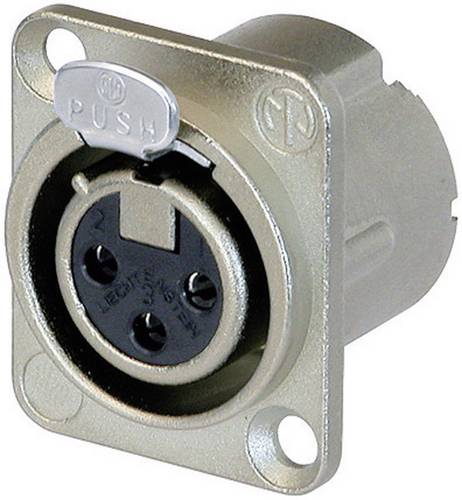 Neutrik NC3FD-LX XLR-Steckverbinder Flanschbuchse, Kontakte gerade Polzahl: 3 Silber 1St.