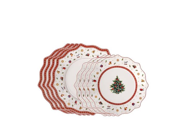 Villeroy & Boch Teller-Set Toy's Delight Teller Set, 8-tlg. (8-tlg), 4 Personen, Porzellan, Mikrowellensicher