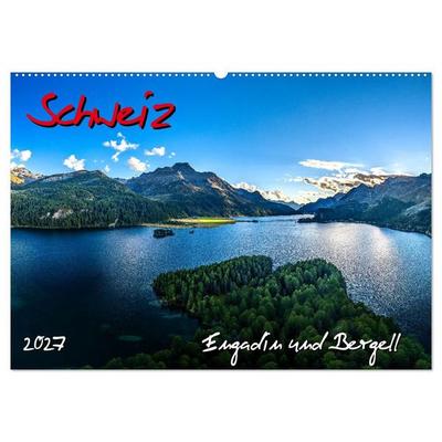 Schweiz - Engadin und Bergell (Wandkalender 2027 DIN A2 quer), CALVENDO Monatskalender