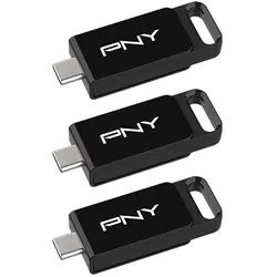 PNY Elite Type-C 128GB, USB-C 3.0, 3er-Pack