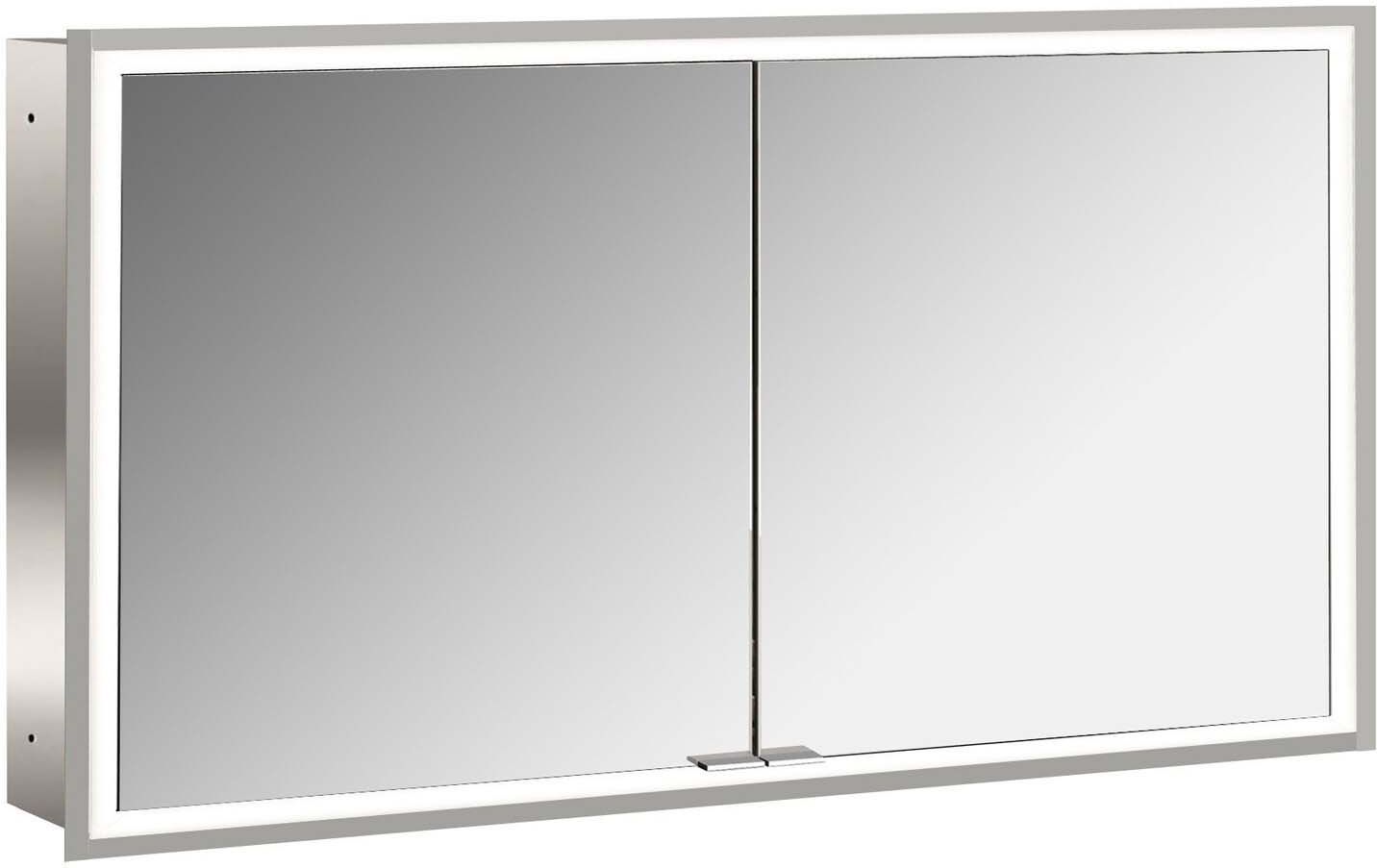 Emco Asis Prime armoire de toilette lumineuse encastrée 949705095 1300x730 mm, 2 portes, paroi arrière Miroir