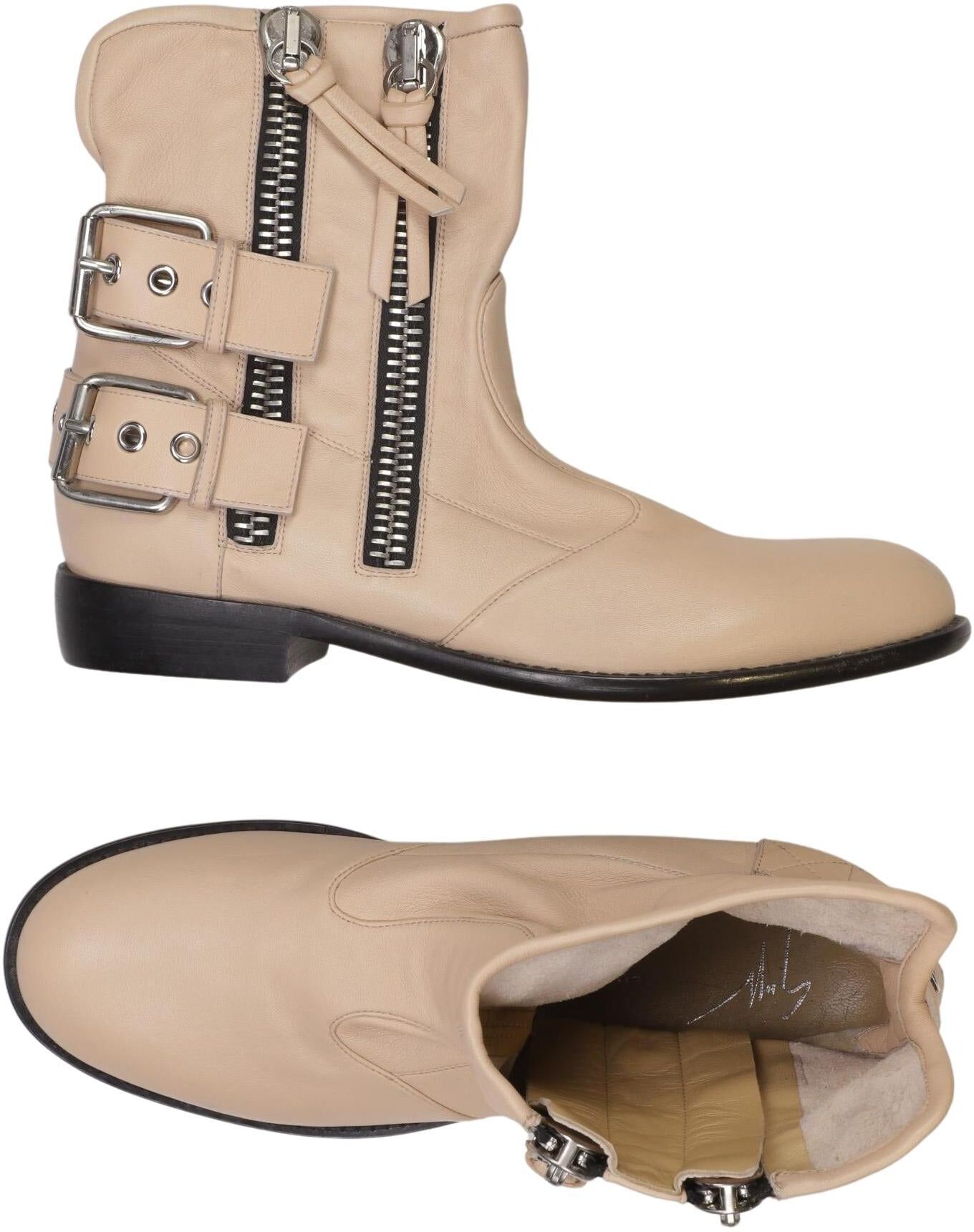 Giuseppe Zanotti Damen Stiefelette, Beige, Gr. EU 39, Leder - Second Hand