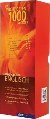 Karteikarten. Die wichtigsten 1000 Wörter Englisch - Preis vom 15.10.2026 23:06:25 h