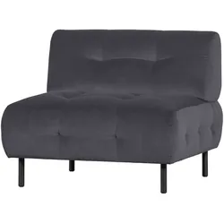 Sessel Lloyd aus Samt, modern und gemütlich, Dunkelgrau, elegantes Design für Dein Zuhause