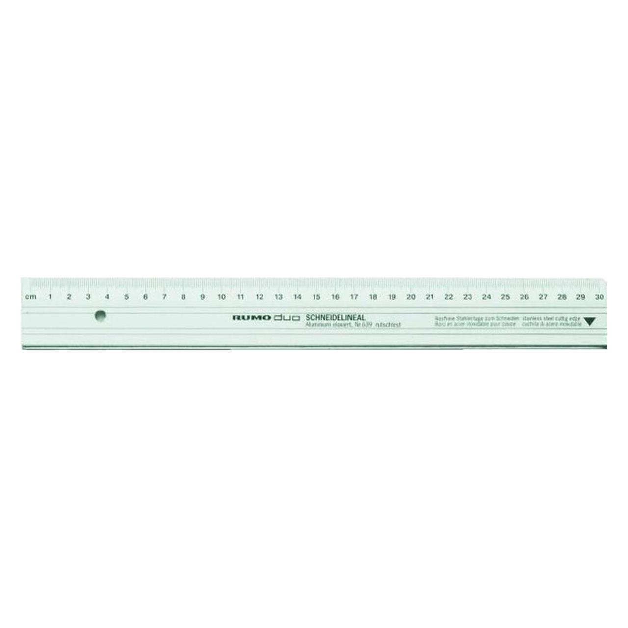 Rumold Schneidelineal DUO 50,0 cm, silber (50 cm, Aluminium) (639-50)