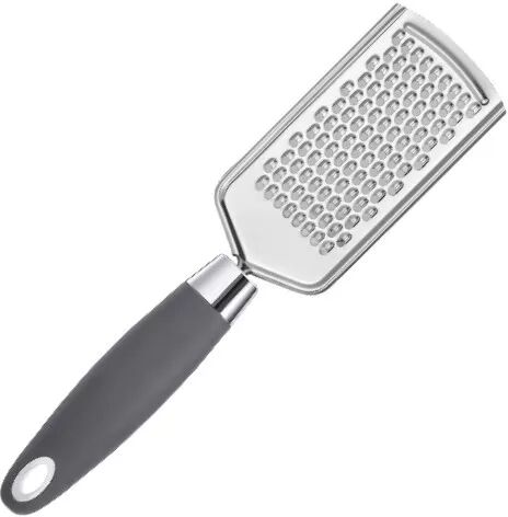 INF Flache Edelstahl-Käsereibe mit Gummigriff