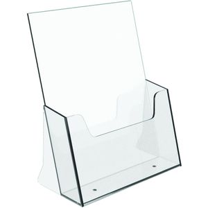 Europel Prospekthalter 350071, transparent, Tischprospekthalter, Kunststoff, 1 x DIN A5