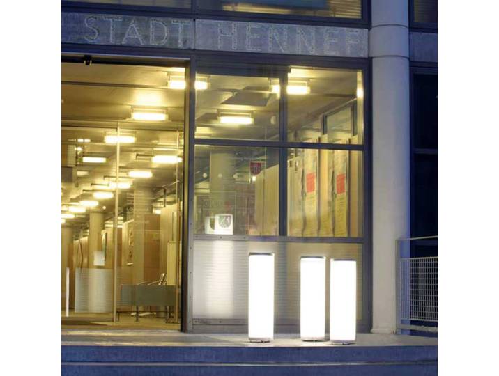 Epstein-Design Dekorationsleuchte Außen Tower 102 cm, weiß / opal, Kunststoff, Design