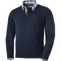 Henson&Henson Herren Pullover mit Hemdkragen
