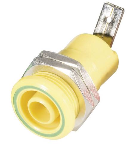 Schnepp BU 4600 ge Sicherheits-Laborbuchse Buchse, Einbau vertikal Stift-Ø: 4mm Gelb