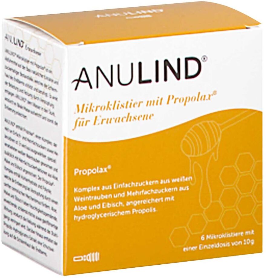 Anulind Mikroklistier mit Propolax für Erwachsene 6stk