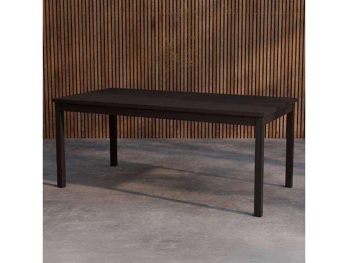 Gartentisch Raza Massivholz Teak, lackiert 180 x 75 x 90cm Schwarz