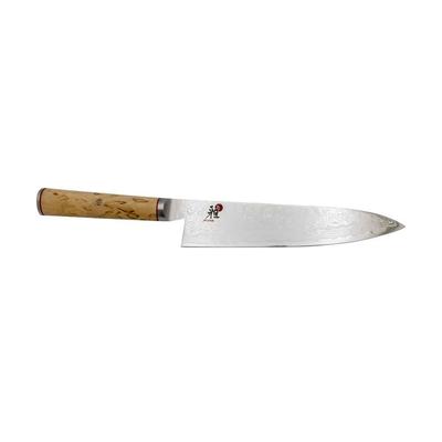 Zwilling MIYABI Gyutoh silber, Griff aus Masur-Birke, 200mm