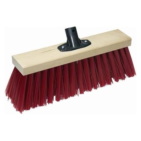 Vikan Strassenbürste mit Gewinde für Stiel, 380 mm, Medium, Holz. Strassenbürste mit PVC-Bürsten. Entf (2517)