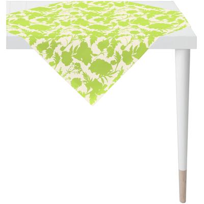 Tischdecke APELT "7002", grün, B:88cm L:88cm, Obermaterial: 75% Baumwolle, 25% Polyester, Tischdecken, Tischdecke, Sommerblüten all-over