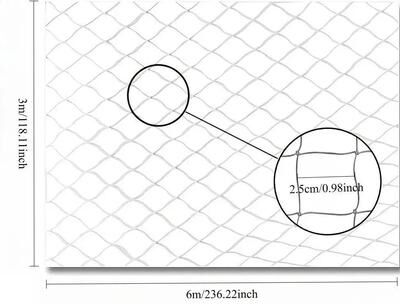 Uplift Picks Transparent Cat Safety Net For Balcony And Stairs 3x6 M