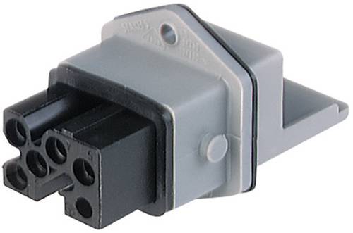 Hirschmann 931 694-106-1 Netz-Steckverbinder STAKEI Buchse, Einbau vertikal Gesamtpolzahl: 5 + PE 16A Grau 1St.