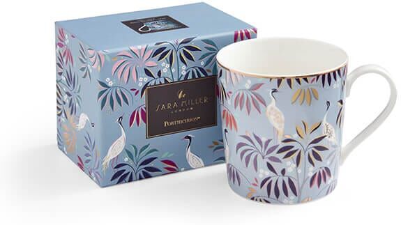 Sara Miller London Sara Miller India Collection Mug Crane Garden Sky Blue