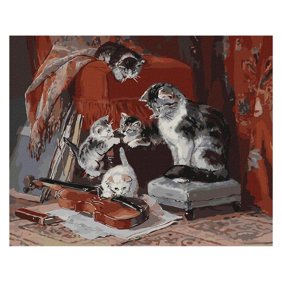 Ideyka Malen nach Zahlen - Kleine Musiker 40x50cm (505987)