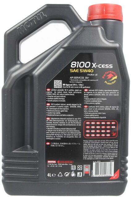 Motoröl MOTUL 104256 8100 X-Cess 5W40 4L