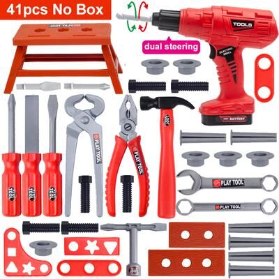 Perfect Picks Market Children Tool Set With Electric Toy Drill Fun Pretend Play Tool Kit For Boys & Girls 41pcs No Box