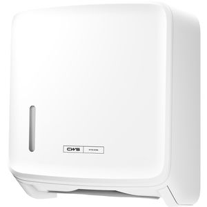 CWS Handtuchspender PureLine Paper 1700396, für 300 Falthandtücher, Kunststoff, weiß