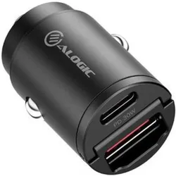 Alogic Rapid Power 30w Car Charger 1x, Auto Adapter, Schwarz, Grau