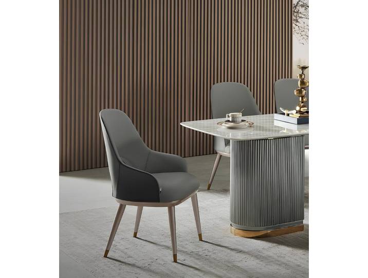 Xlmoebel Sessel Holzdesign-Sessel mit Textilpolsterung und Lederbezug (Lehnstuhl), Hergestellt in Europa