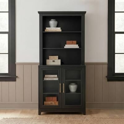 "Martha Stewart Dual 2-Door Cabinet and Hutch Sets-Premium Hardware - 31.5""W x 16.75""D x 79.25""H"