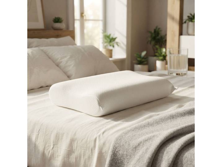 Nackenstützkissen aus Memory Foam, mit abnehmbarem Bezug, 42 x 70cm, Made in Italy